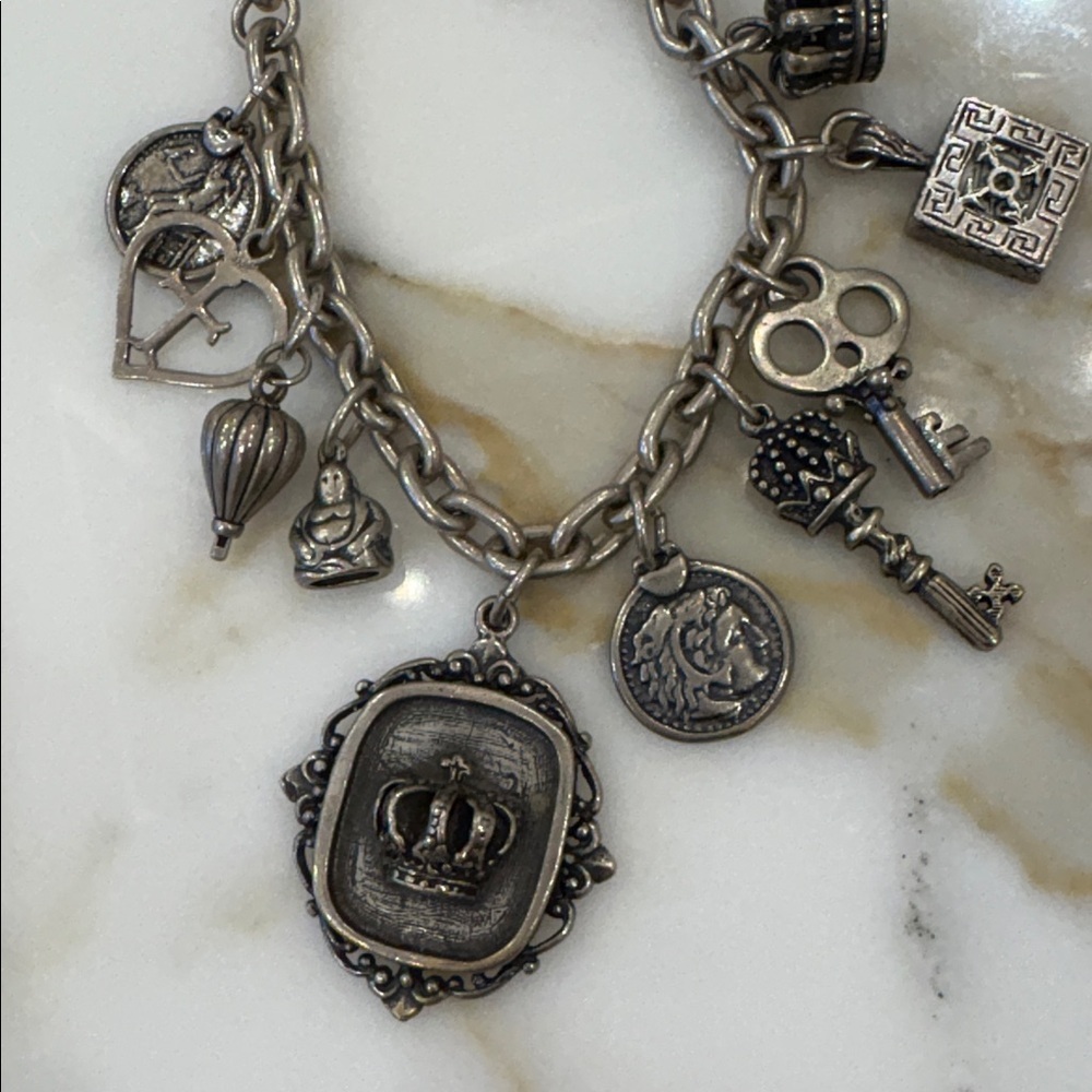 Sundance Catalog Chunky Sterling Silver Charm Bracelet—STUNNING!! 76 Grams—New! - Picture 2 of 11